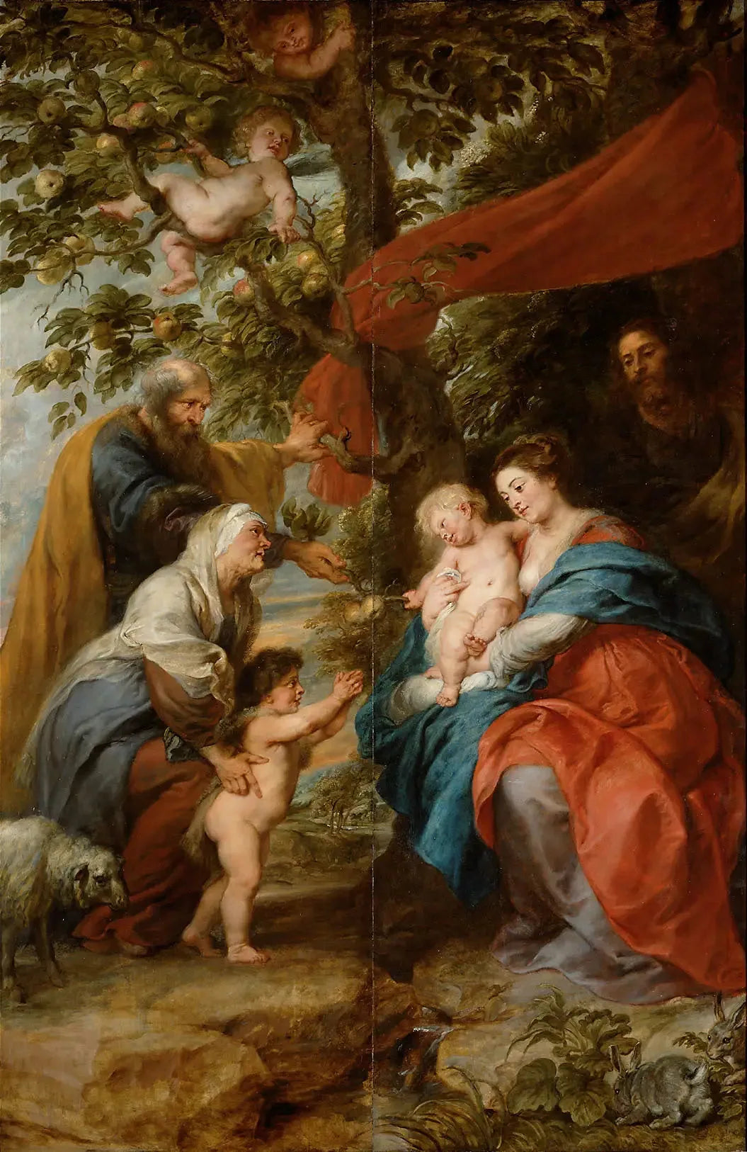 La Sainte Famille sous le pommier - Peter Paul Rubens image 1 tableau peint à l’huile sur toile