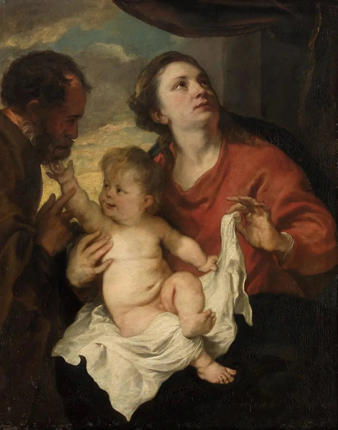La Sainte Famille, « Trinitas terrestris » - Antoine van Dyck image 1 reproduction de peinture à l’huile