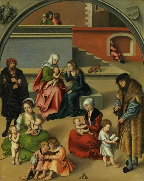 La Sainte Parenté - Lucas Cranach the Elder image 1 copie peinte à la main à l’huile