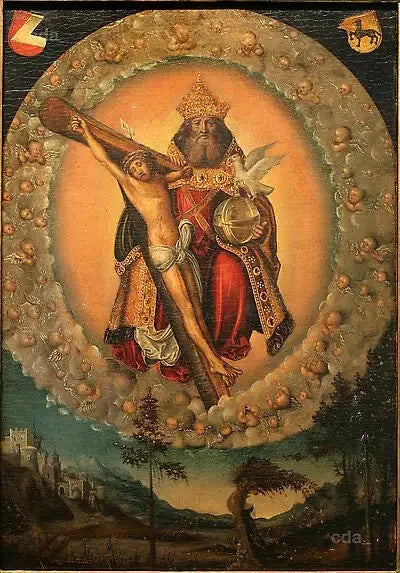 La Sainte Trinité - Lucas Cranach the Elder image 1 tableau peint à l’huile sur toile
