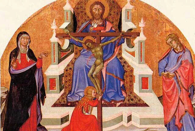 La Sainte Trinité (retable de la Trinité) - Bartolo di Fredi image 1 reproduction de peinture à l’huile