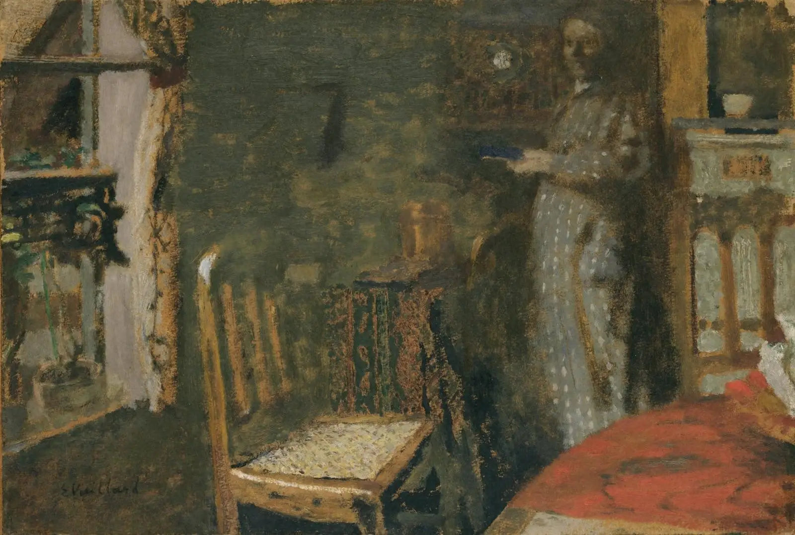 La salle à manger, rue des Batignolles - Édouard Vuillard image 1 tableau peint à l’huile sur toile