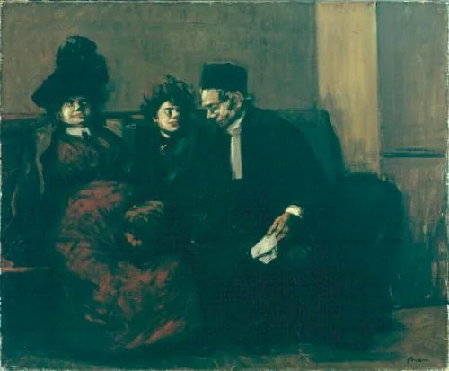 La Salle d'Attente - Jean-Louis Forain image 1 reproduction de peinture à l’huile