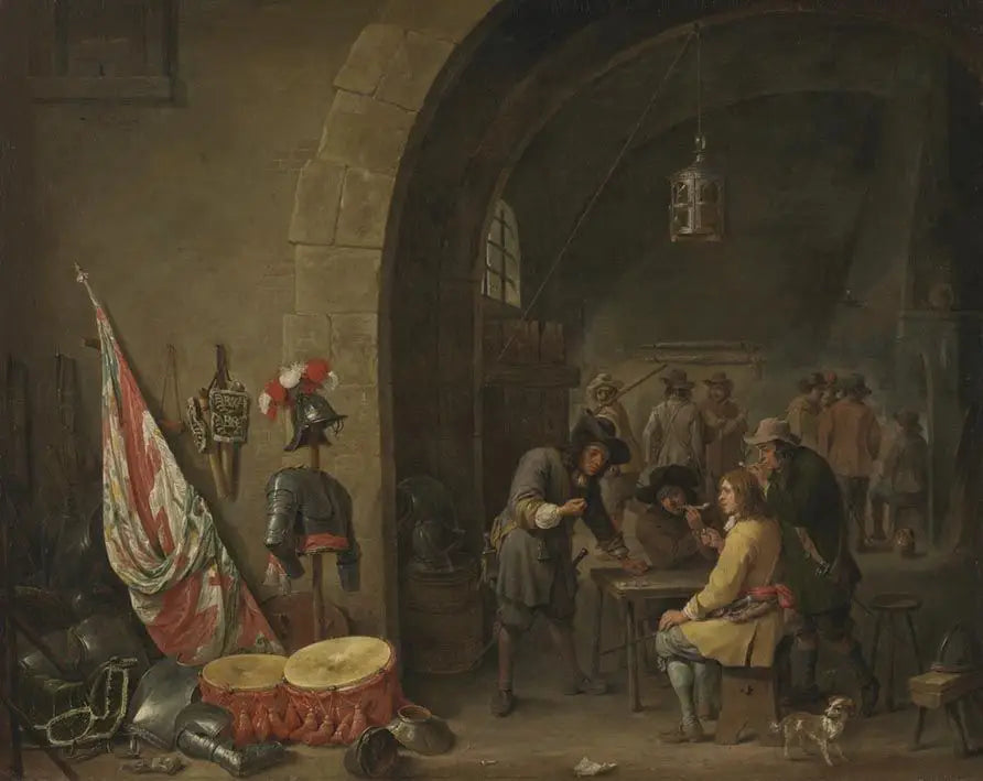 La salle de garde - David Teniers le Jeune image 1 reproduction d’œuvre d’art à l’huile
