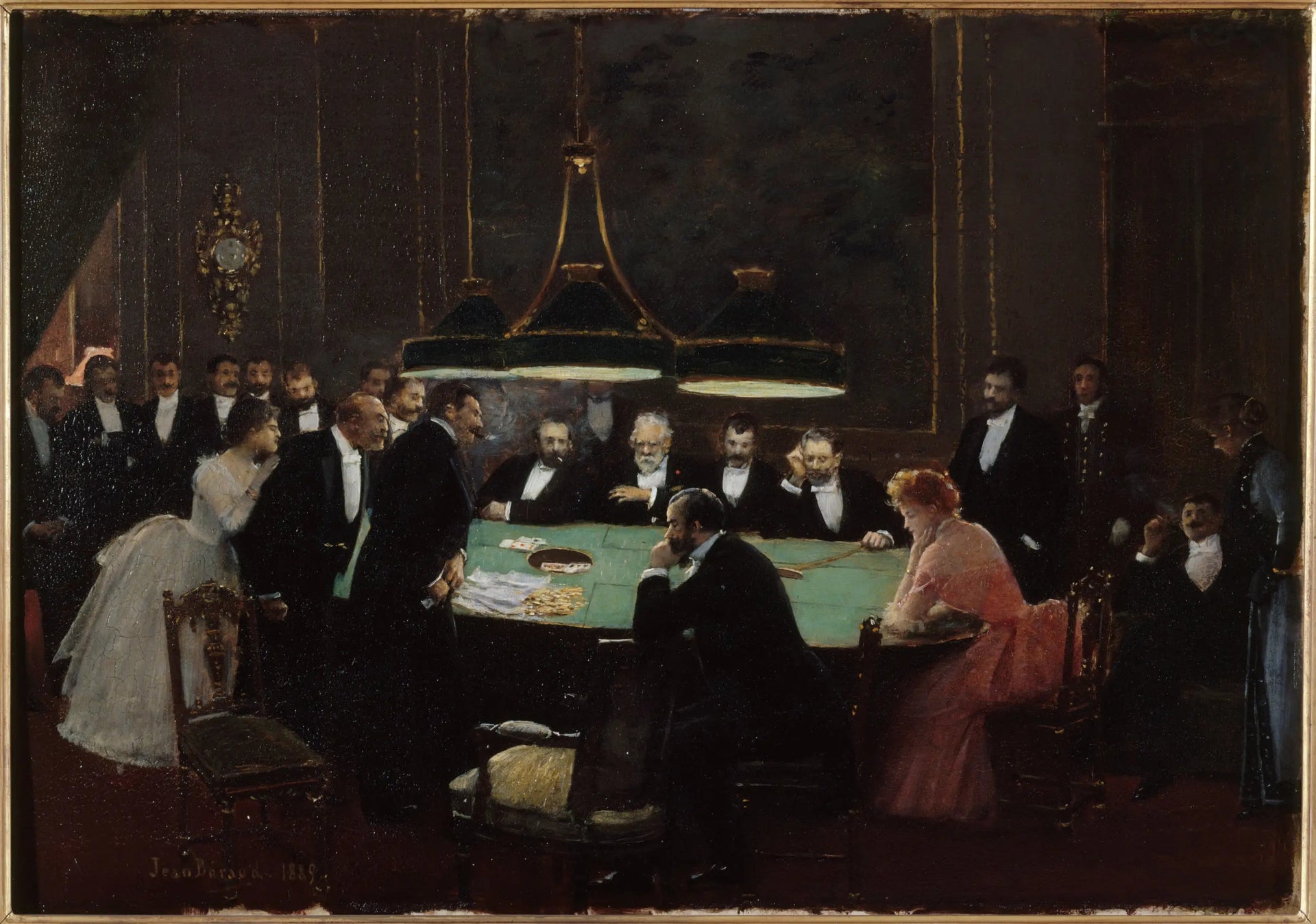 La salle de jeux - Jean Béraud image 1 tableau peint à l’huile sur toile