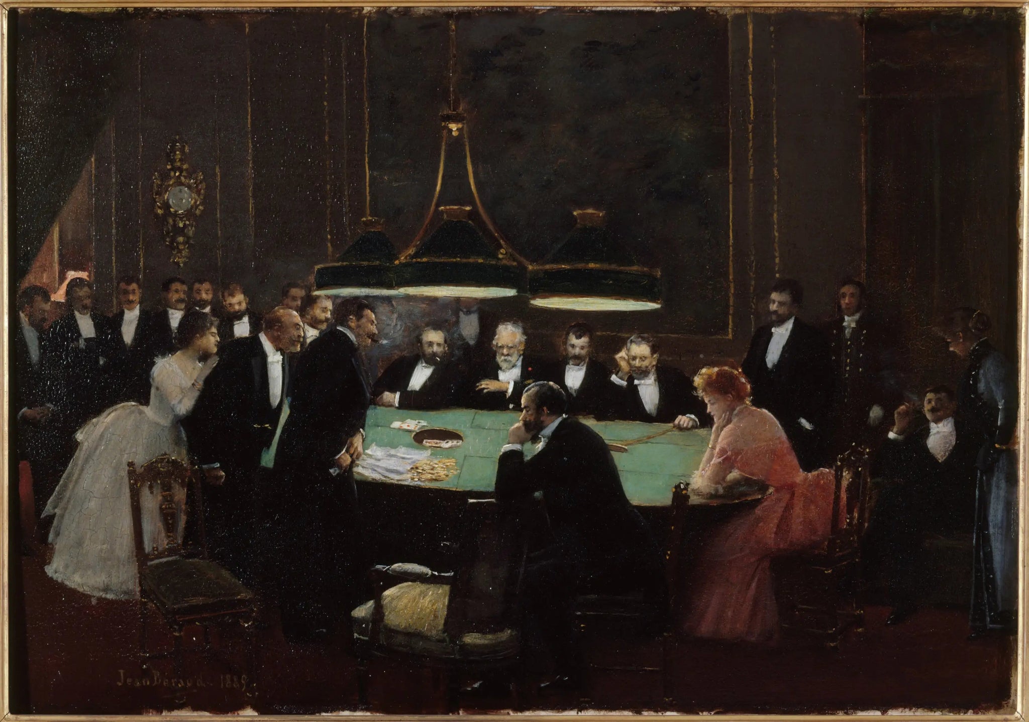 La salle de jeux - Jean Béraud image 1 tableau peint à l’huile sur toile