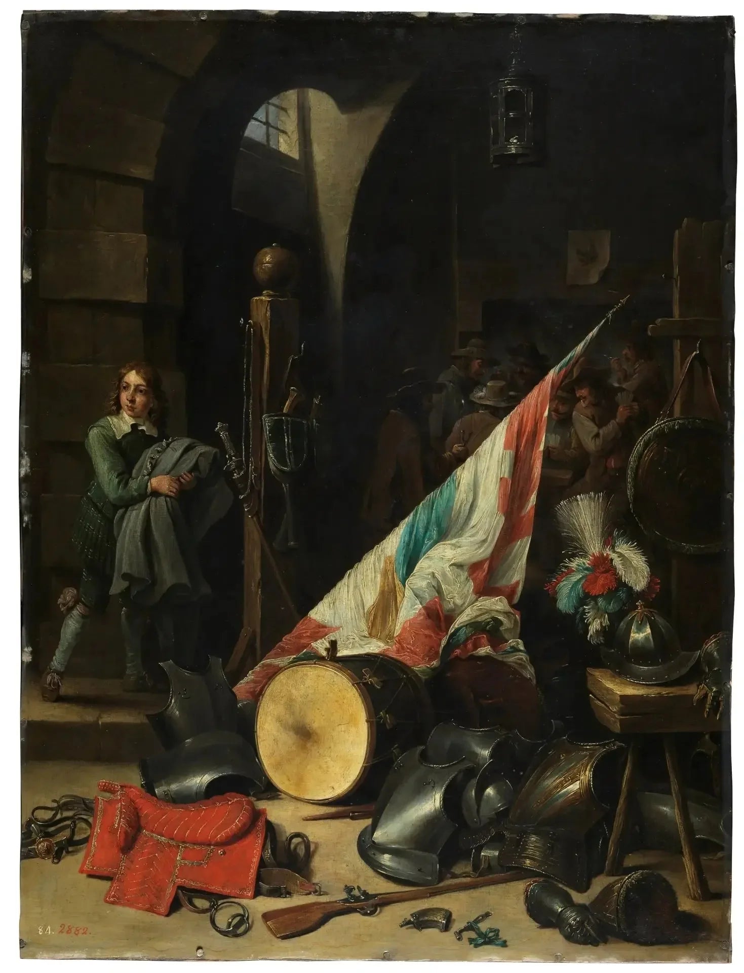 La salle des gardes - David Teniers le Jeune image 1 reproduction artisanale de tableau