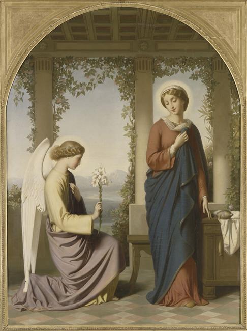 La Salutation angélique - Amaury-Duval image 1 tableau peint à l’huile sur toile