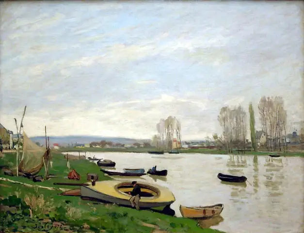 La Seine à Argenteuil (1872) - Alfred Sisley image 1 copie peinte à la main à l’huile