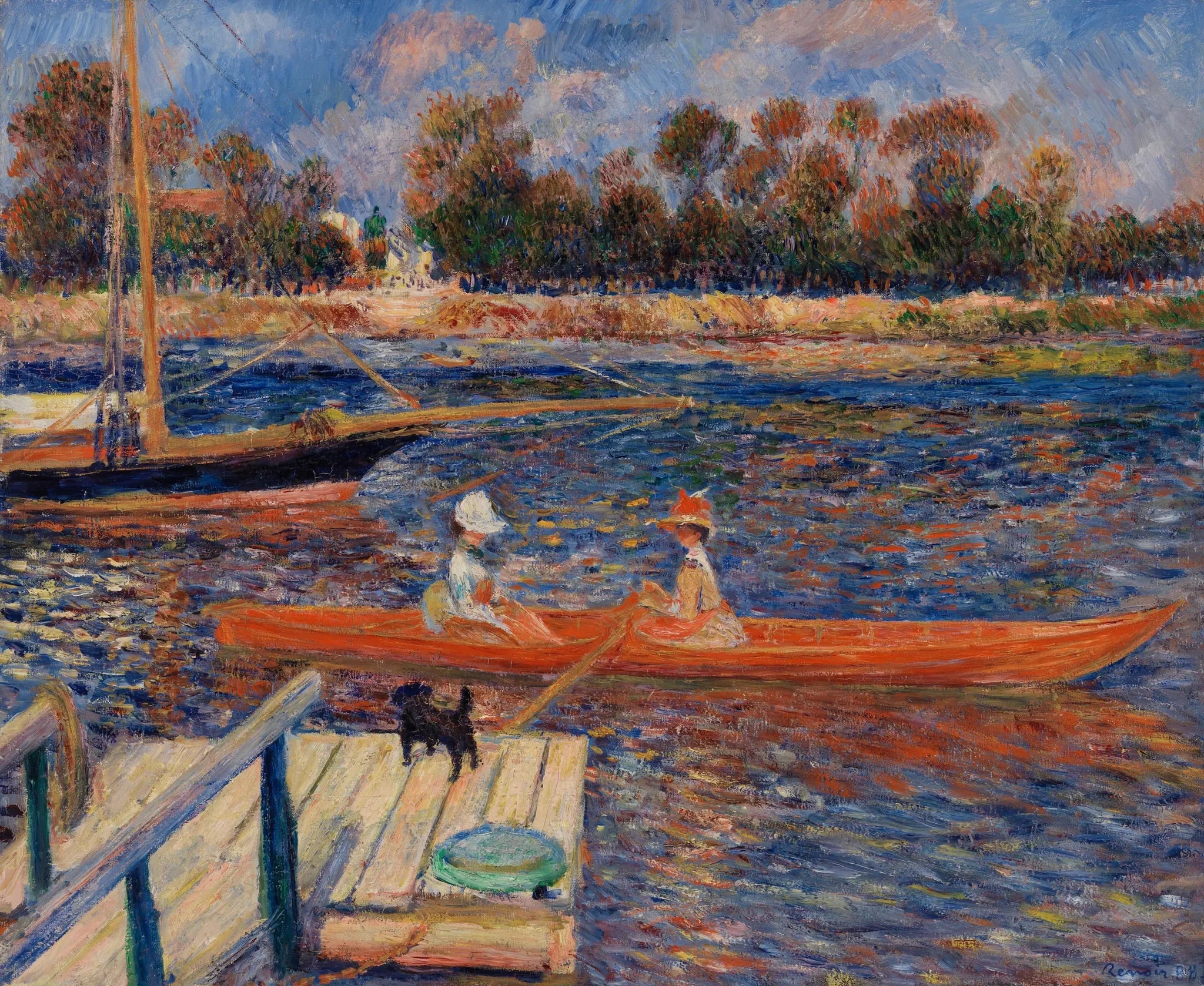 La Seine à Argenteuil (La Seine à Argenteuil) - Pierre-Auguste Renoir image 1 copie peinte à la main à l’huile