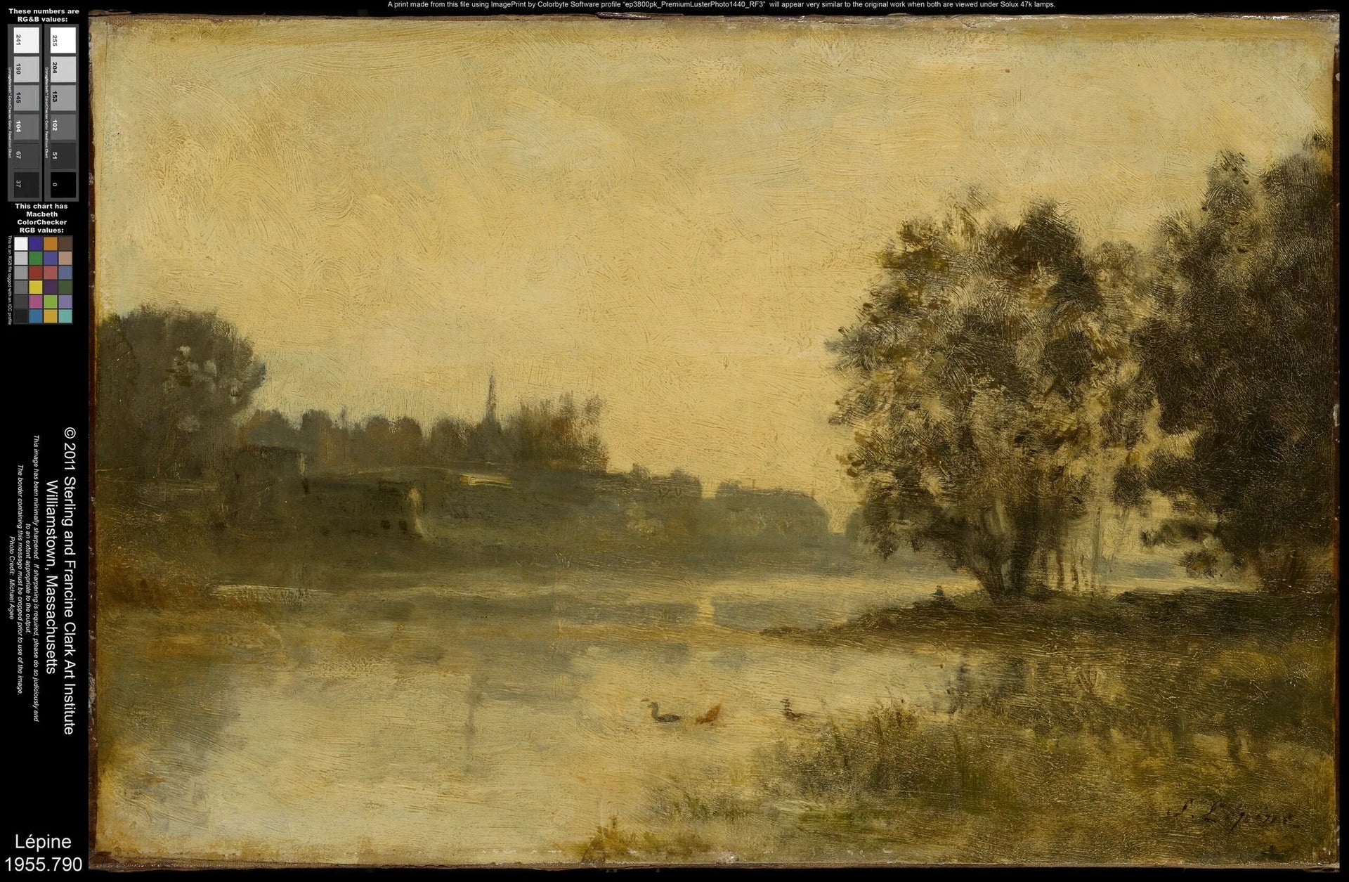 La Seine à Conflans-Sainte-Honorine - Stanislas Lépine image 1 copie de tableau peinte à la main