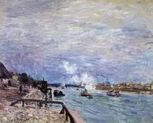 La Seine à Grenelle - Alfred Sisley image 1 reproduction réalisée par Alpha Reproduction