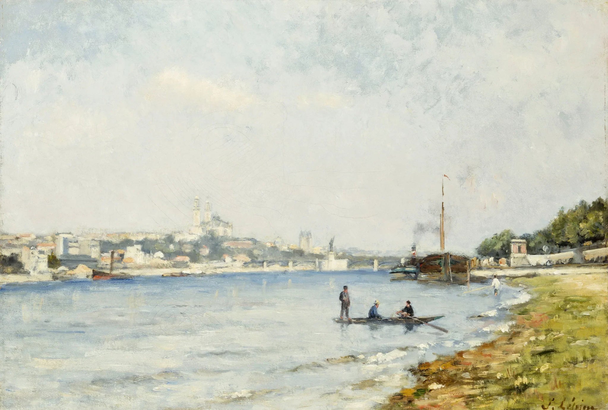 La Seine, à Passy - Stanislas Lépine image 1 reproduction artisanale de tableau