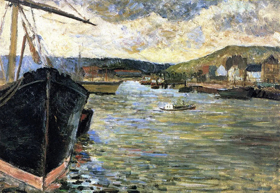 La Seine à Rouen, ou Le Port de Rouen - Paul Gauguin image 1 reproduction réalisée par Alpha Reproduction