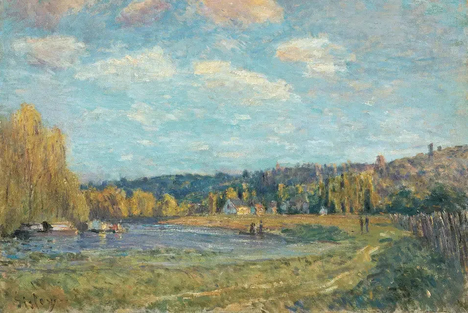 La Seine à Saint-Cloud - Alfred Sisley image 1 copie peinte à la main à l’huile