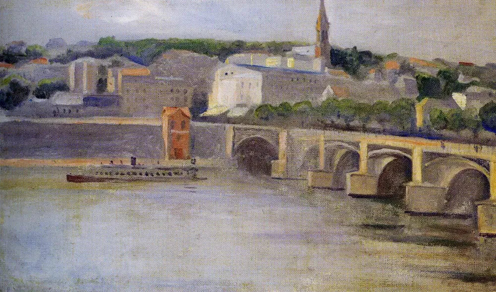 La Seine à Saint-Cloud - Edvard Munch image 1 copie peinte à la main à l’huile