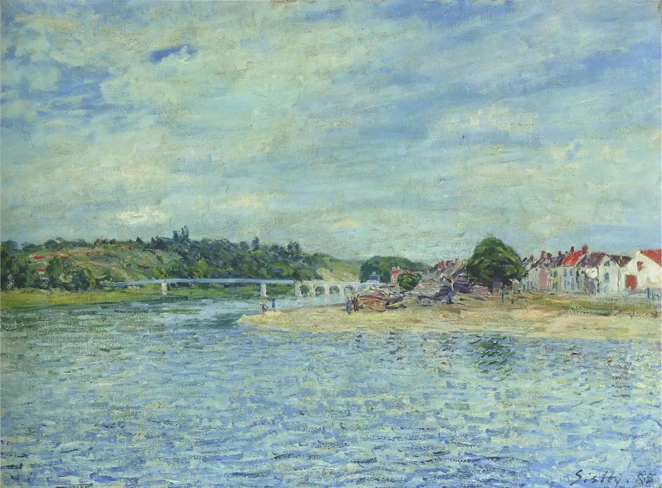 La Seine à Saint-Mammès - Alfred Sisley image 1 tableau peint à l’huile sur toile