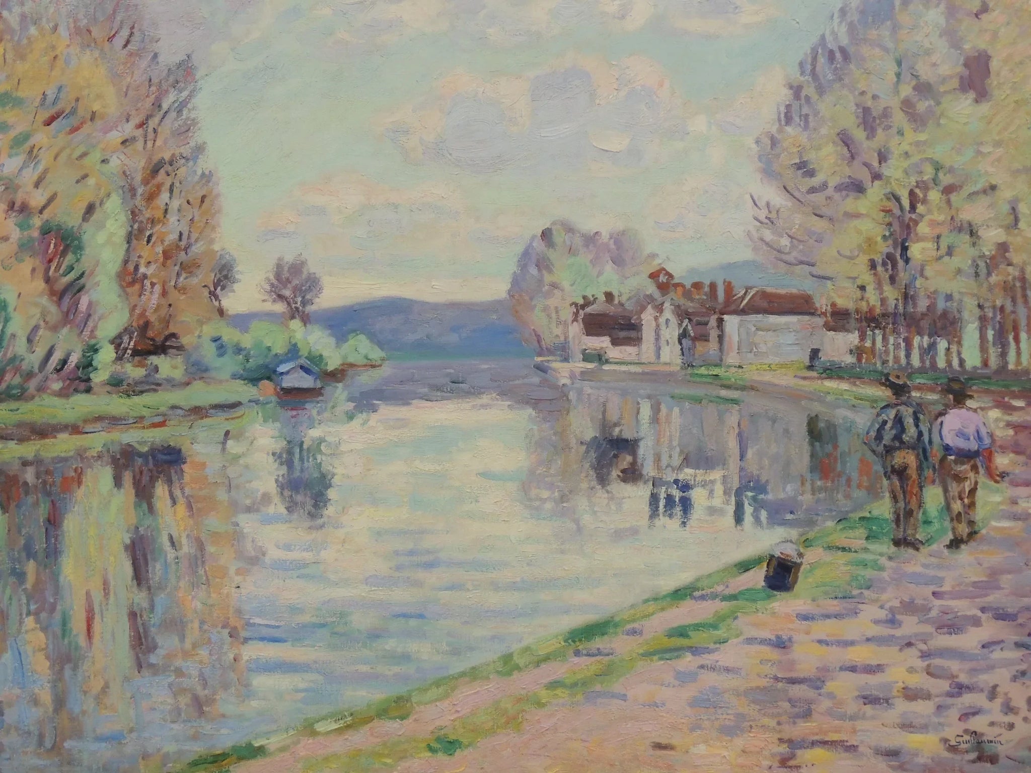 La Seine à Samois - Armand Guillaumin image 1 copie peinte à la main à l’huile