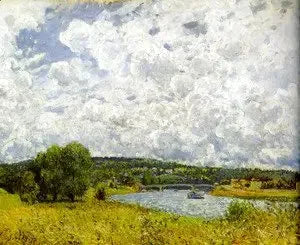 La Seine à Suresnes - Alfred Sisley image 1 reproduction de peinture à l’huile