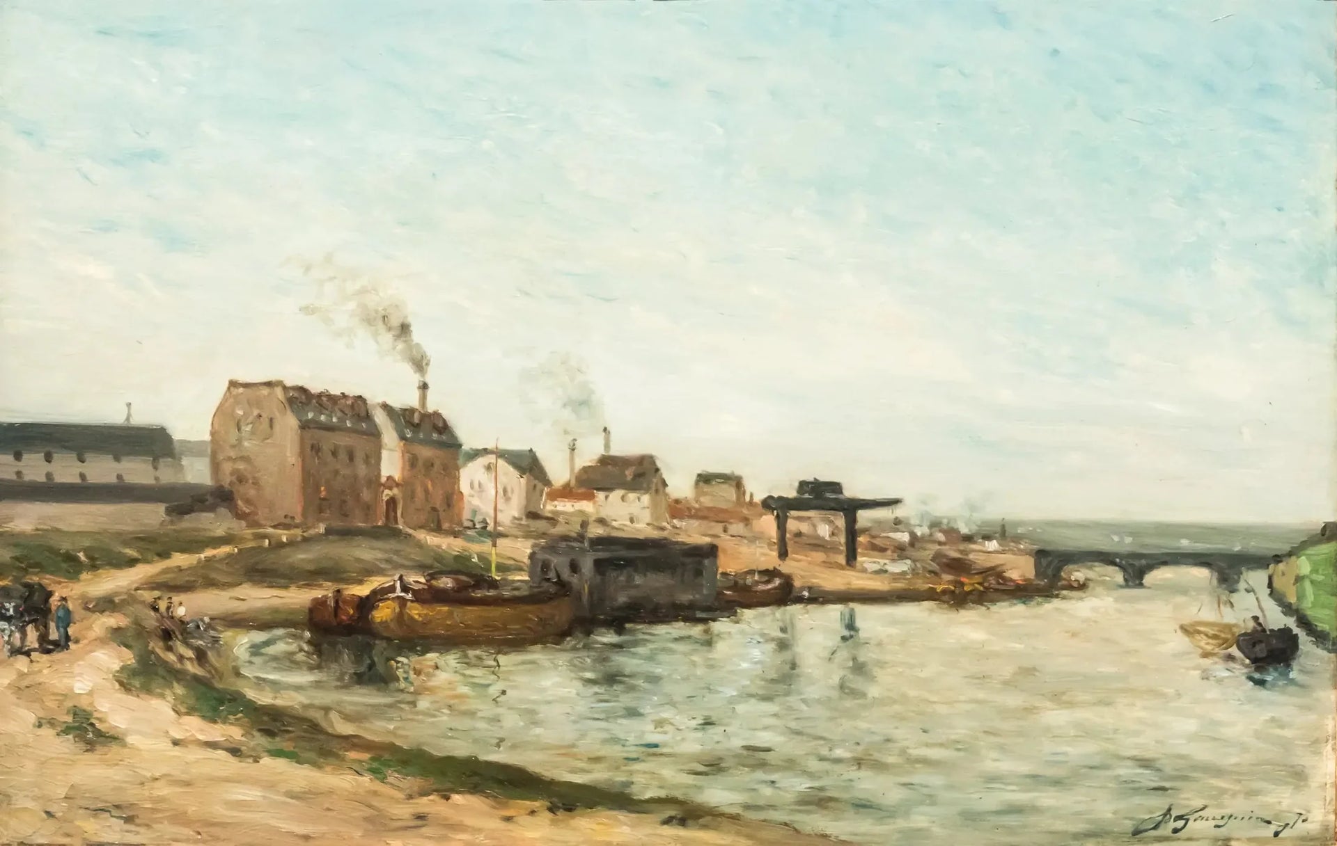 La Seine au Pont de Grenelle - Paul Gauguin image 1 reproduction artisanale de tableau