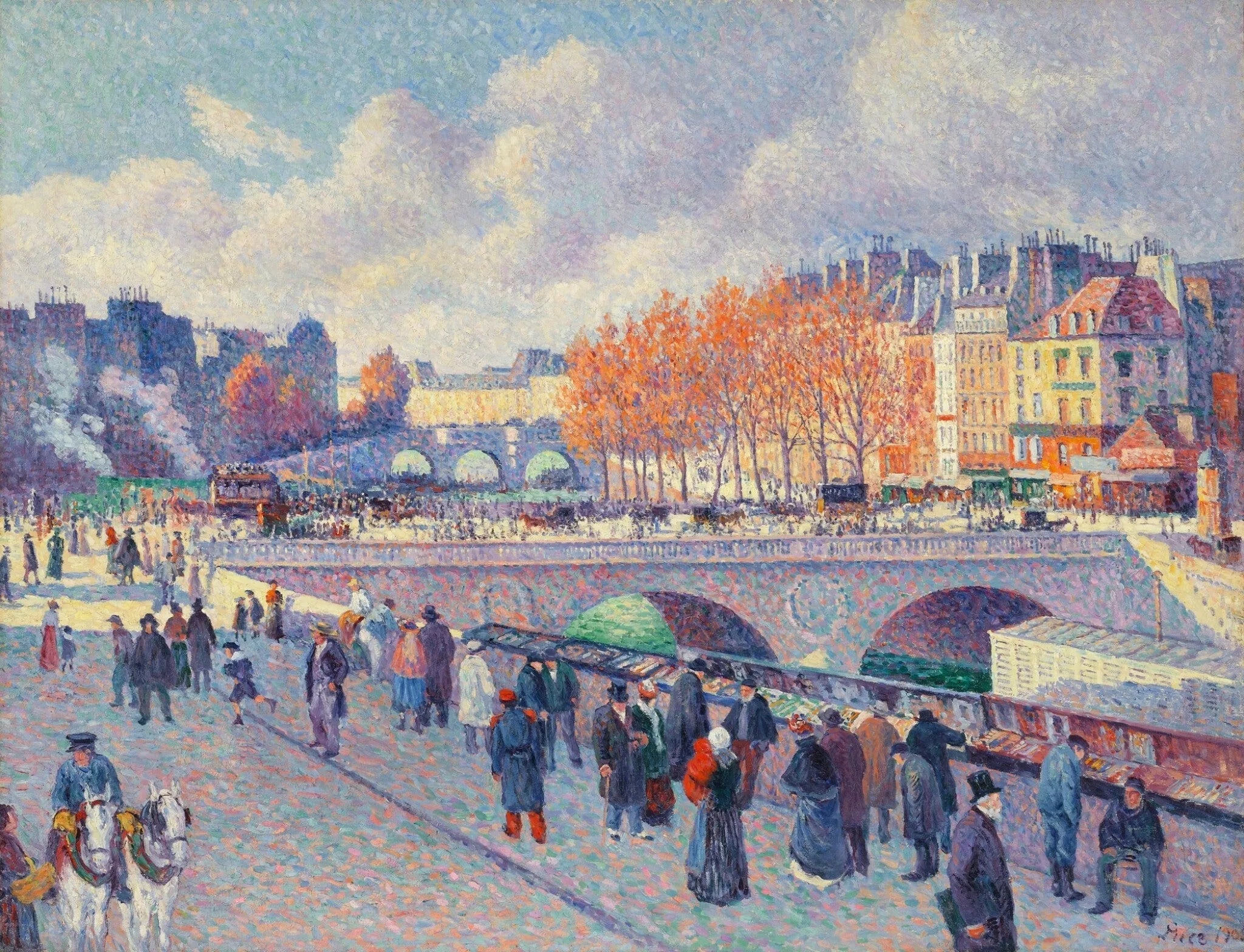 La Seine au pont Saint-Michel - Maximilien Luce image 1 reproduction d’œuvre d’art à l’huile