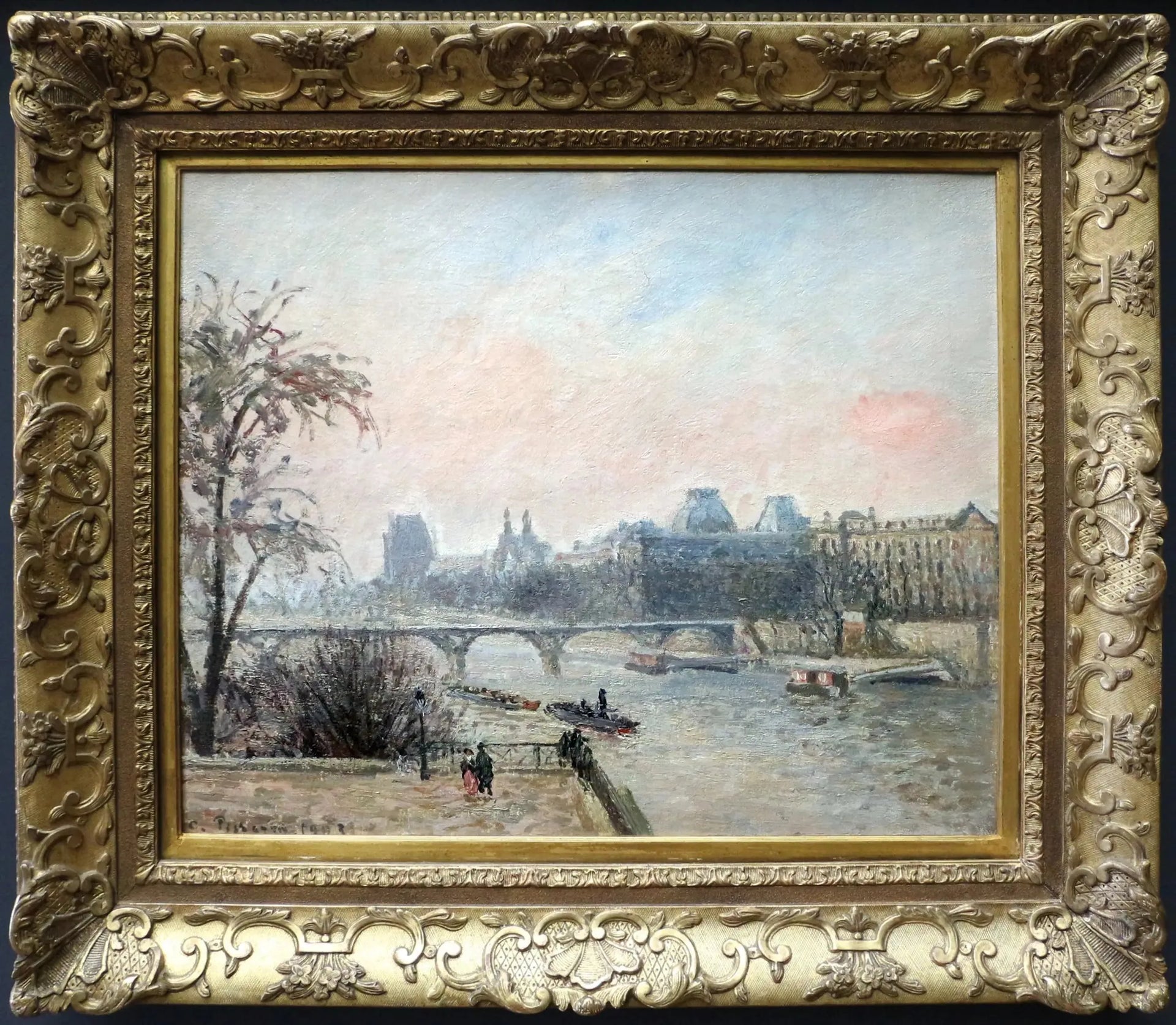 La Seine et le Louvre - Camille Pissarro image 1 reproduction artisanale de tableau