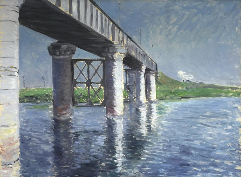 La Seine et le pont du chemin de fer d'Argenteuil - Gustave Caillebotte