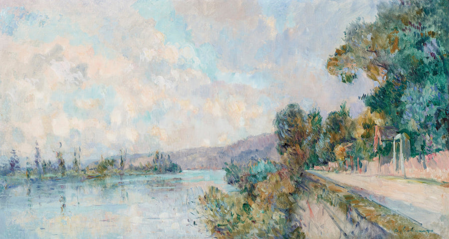 La Seine et les coteaux de Dieppedalle, vue prise de Croisset, près Rouen - Albert Lebourg