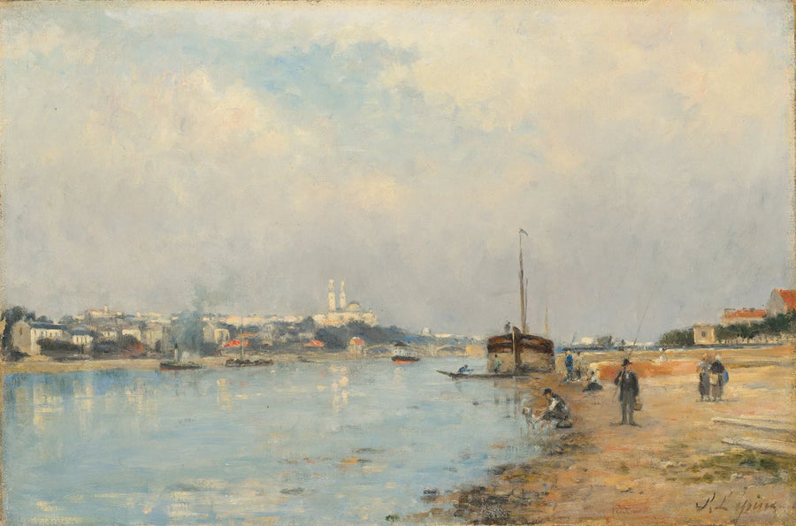 La Seine. Le Trocadéro et le pont Grenelle, vus depuis le quai des javelots. - Stanislas Lépine