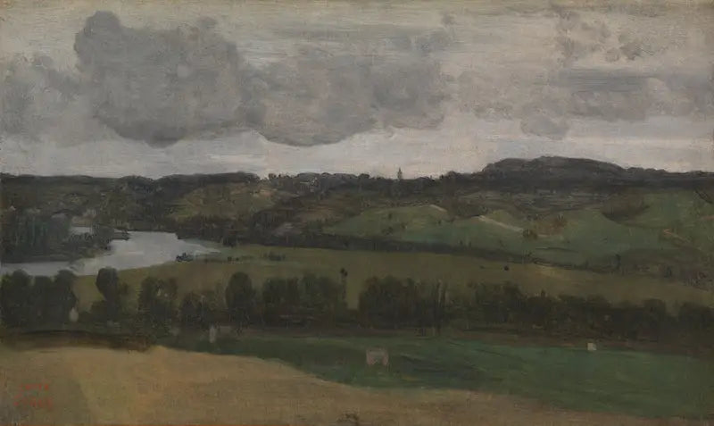 La Seine près de Rouen - Jean-Baptiste Camille Corot image 1 reproduction d’œuvre d’art à l’huile