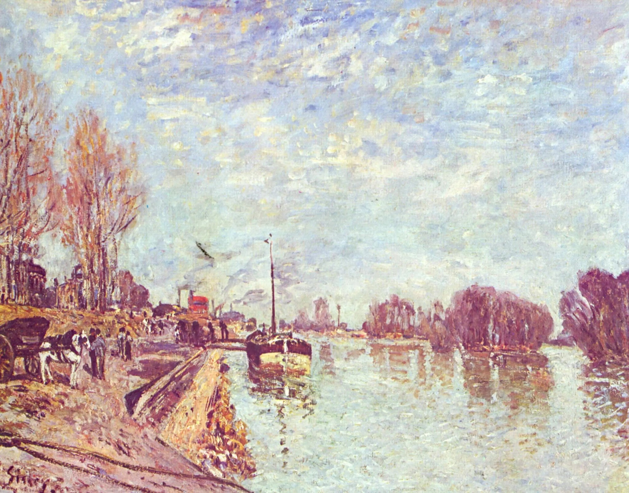 La Seine près de Suresnes - Alfred Sisley image 1 tableau peint à l’huile sur toile