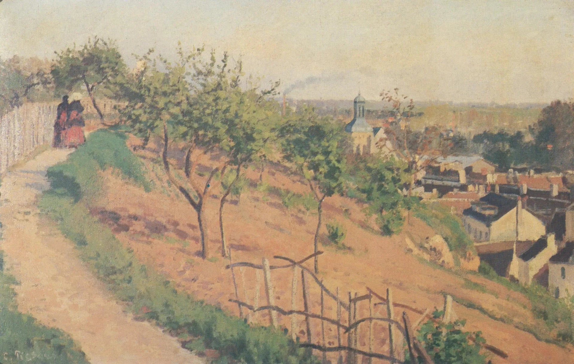 La Sente de Justice, Pontoise - Camille Pissarro image 1 reproduction de peinture à l’huile