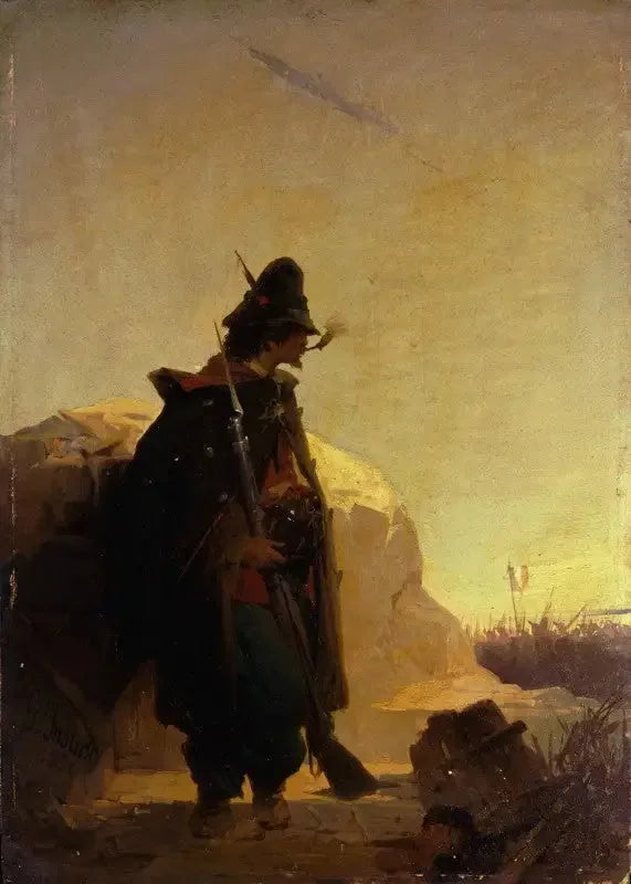 La sentinelle - Gerolamo Induno image 1 reproduction d’œuvre d’art à l’huile