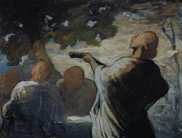 La Sérénade - Honoré Daumier image 1 copie peinte à la main à l’huile