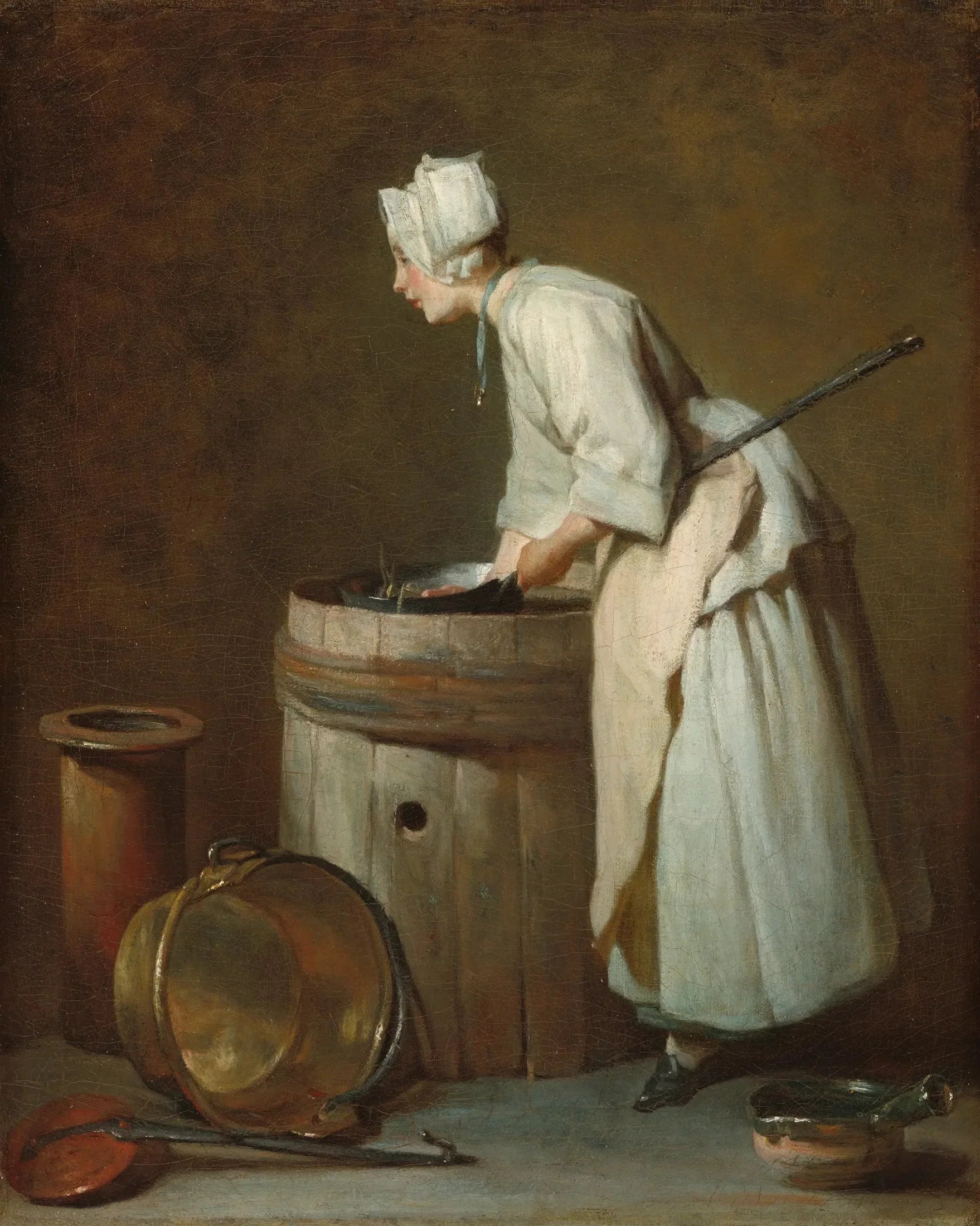 La servante de cuisine - Jean Siméon Chardin image 1 tableau peint à l’huile sur toile