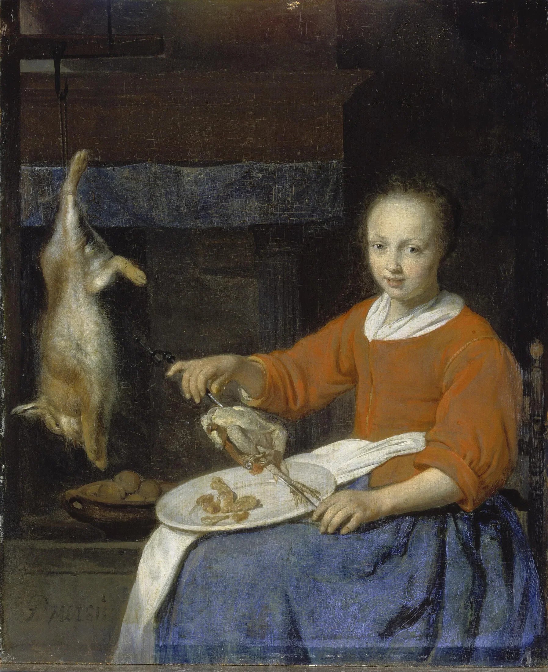 La servante - Gabriel Metsu image 1 tableau peint à l’huile sur toile