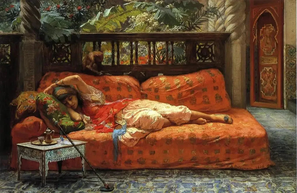 La Sieste (Après-midi en rêve) - Frederick Arthur Bridgman image 1 reproduction réalisée par Alpha Reproduction
