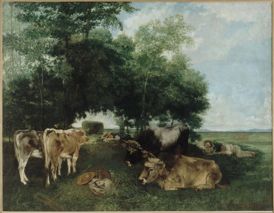 La sieste pendant la saison des foins - Gustave Courbet