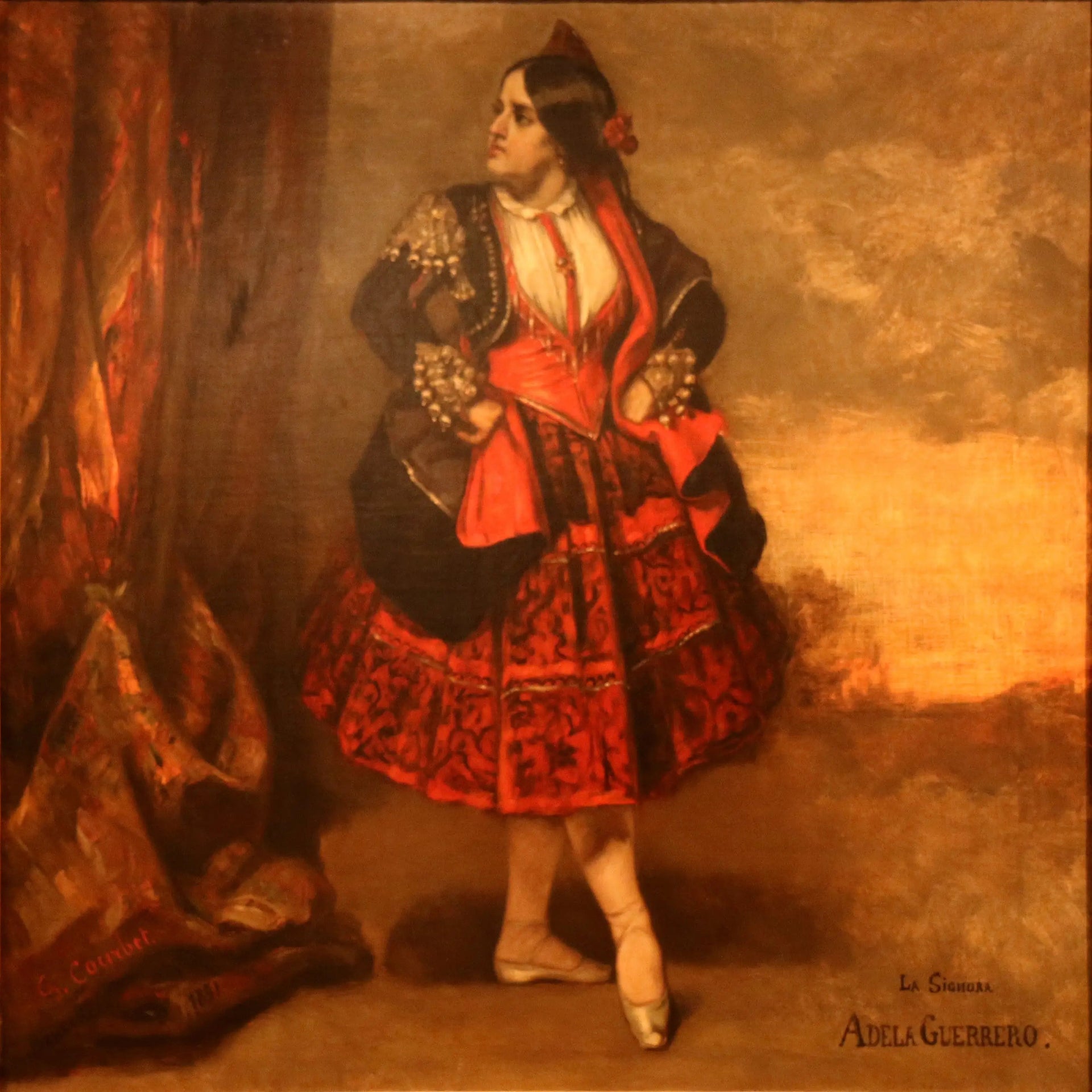 La signora Adela Guerrero, danseuse espagnole - Gustave Courbet image 1 reproduction d’œuvre d’art à l’huile