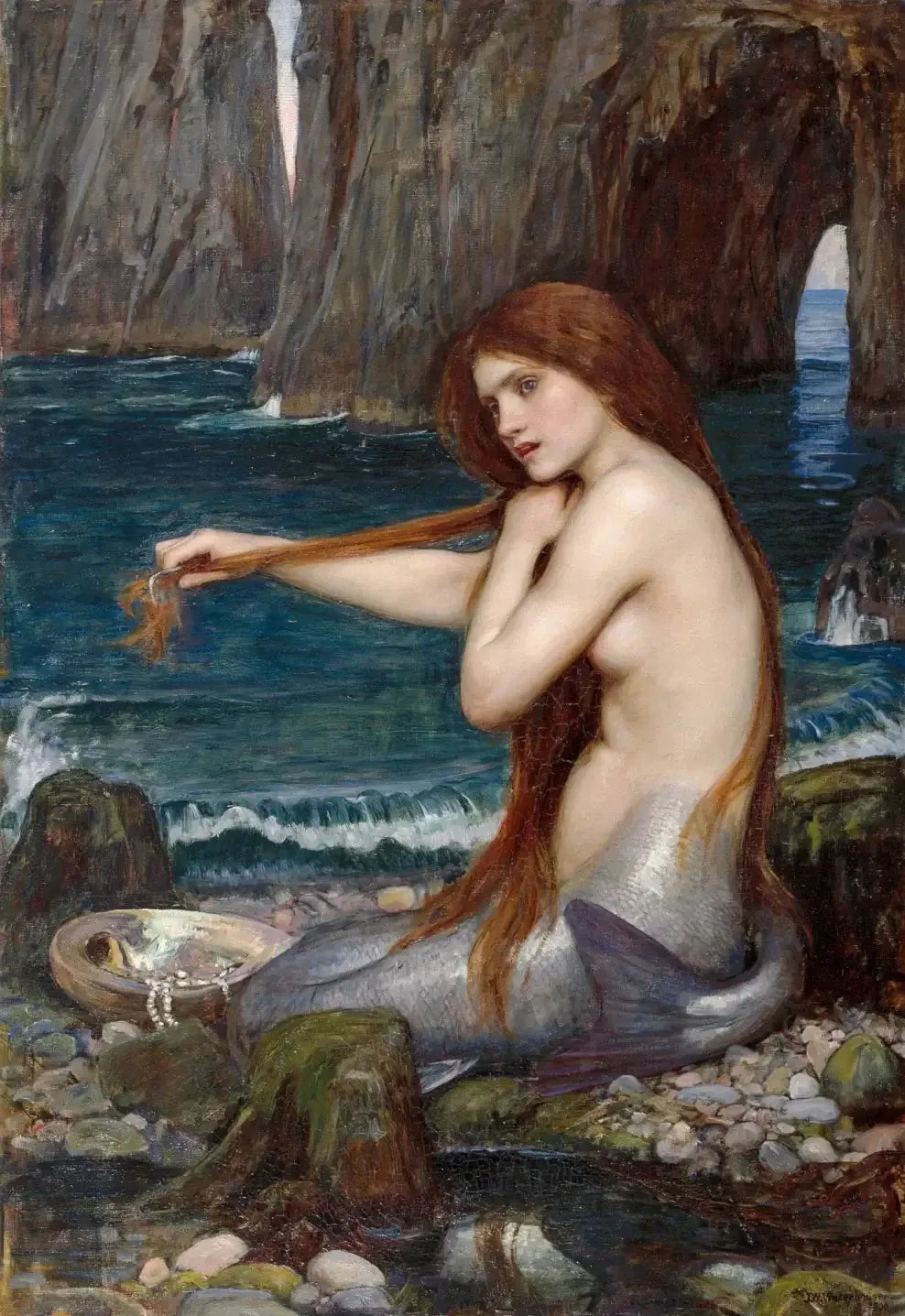 La Sirène - John William Waterhouse image 1 reproduction de peinture à l’huile