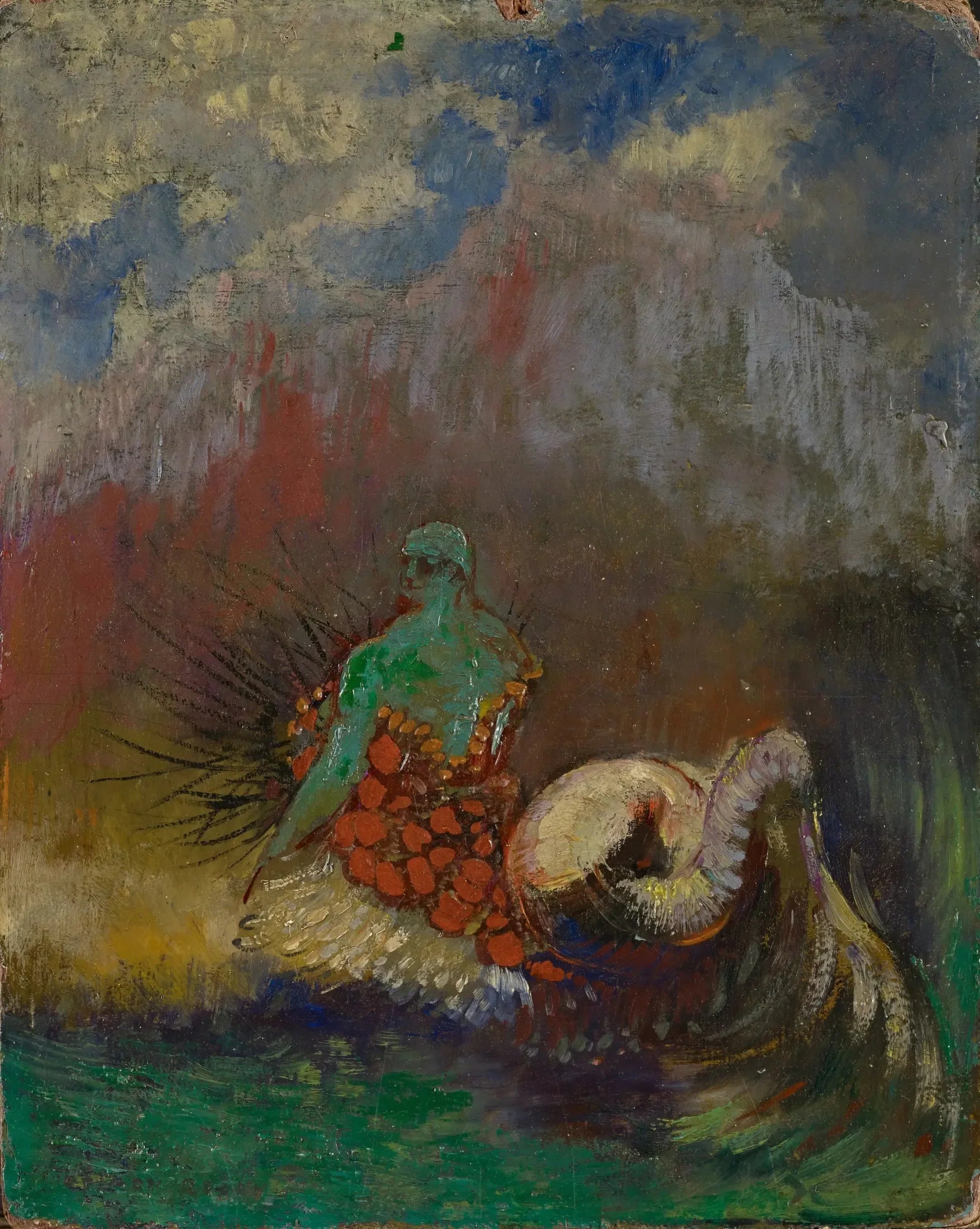 La Sirène - Odilon Redon image 1 copie de tableau peinte à la main