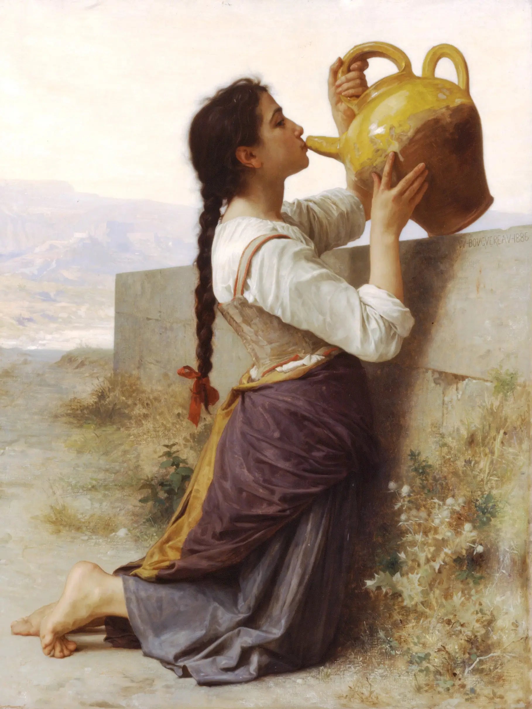 La Soif - Bouguereau image 1 reproduction réalisée par Alpha Reproduction