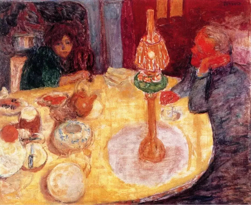 La Soirée sous la lampe - Pierre Bonnard