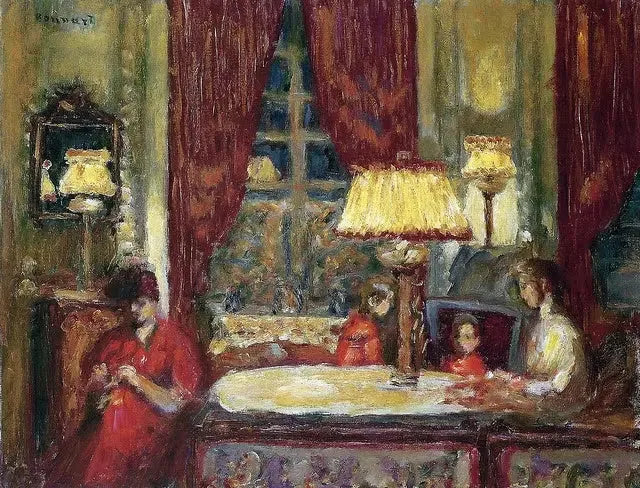 La Soirée sous les lampes - Pierre Bonnard image 1 reproduction artisanale de tableau