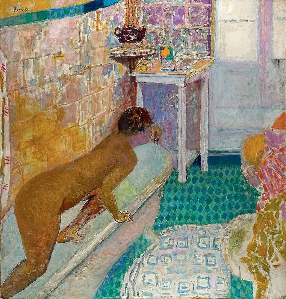La sortie de la baignoire - Pierre Bonnard image 1 copie peinte à la main à l’huile