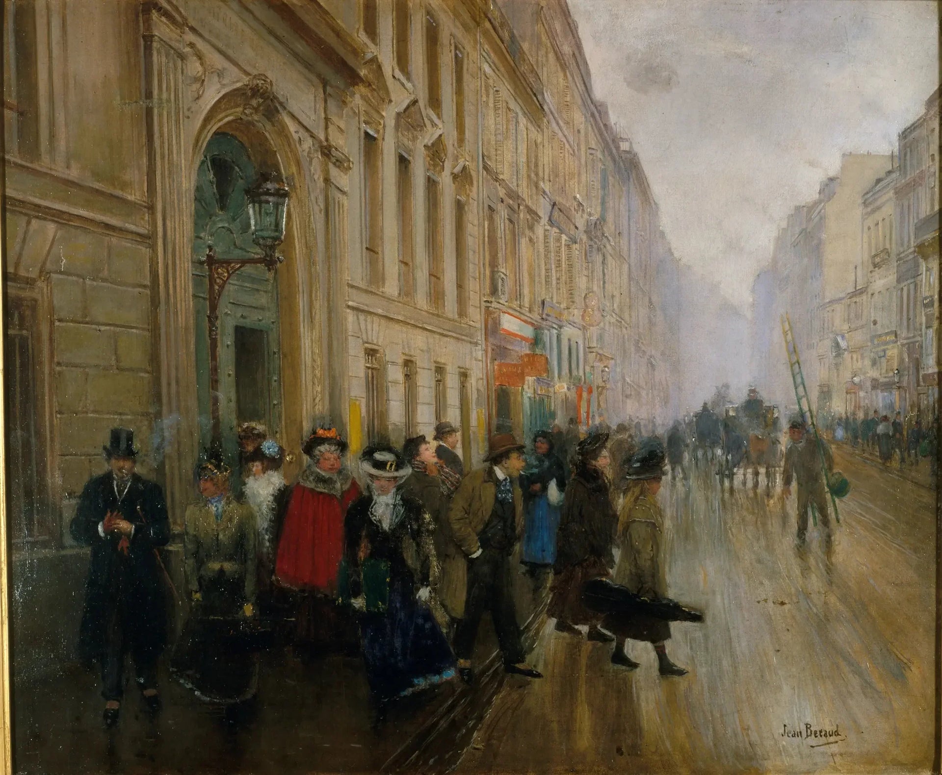 La sortie du conservatoire de musique - Jean Béraud image 1 tableau peint à l’huile sur toile