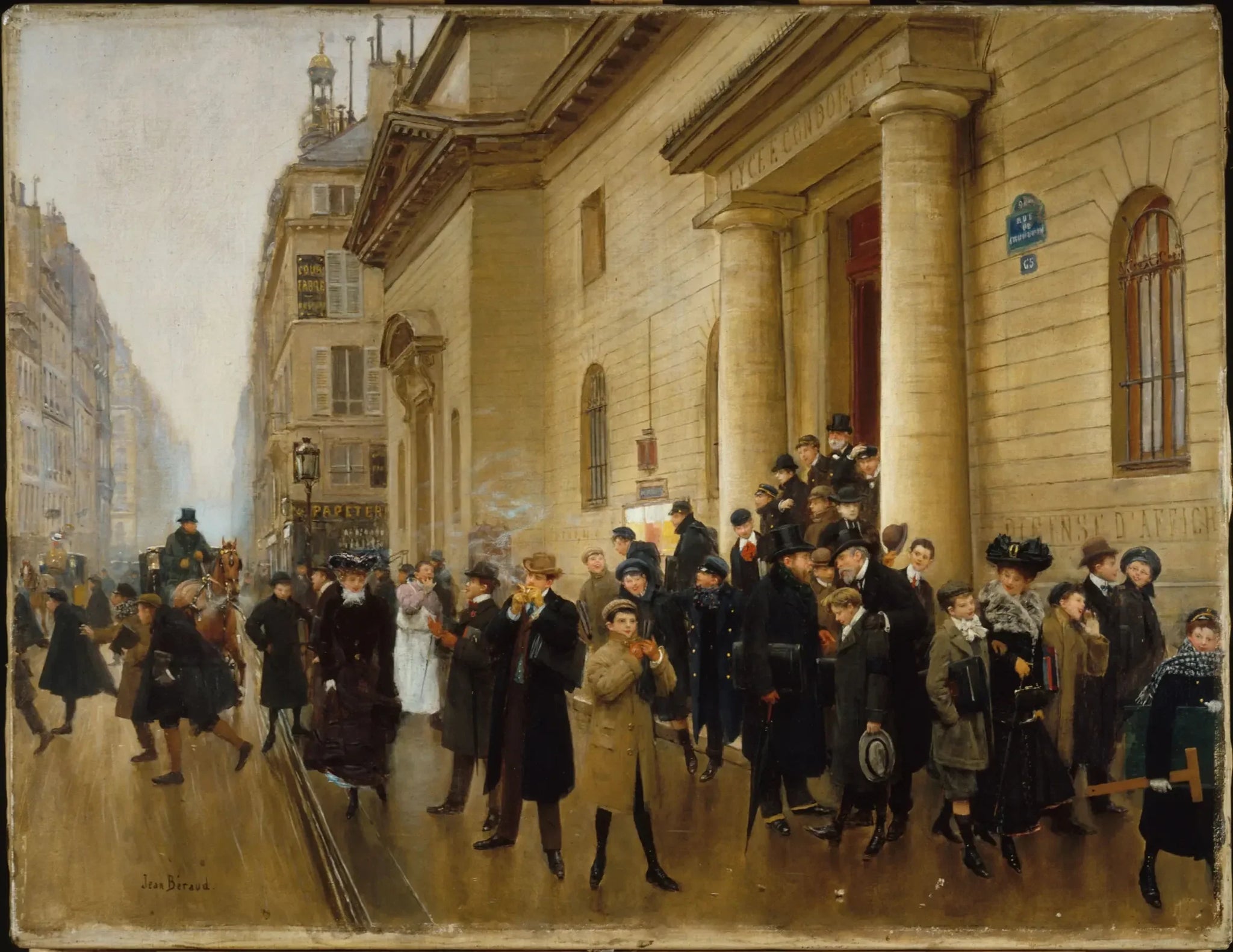 La Sortie du lycée Condorcet - Jean Béraud image 1 reproduction artisanale de tableau