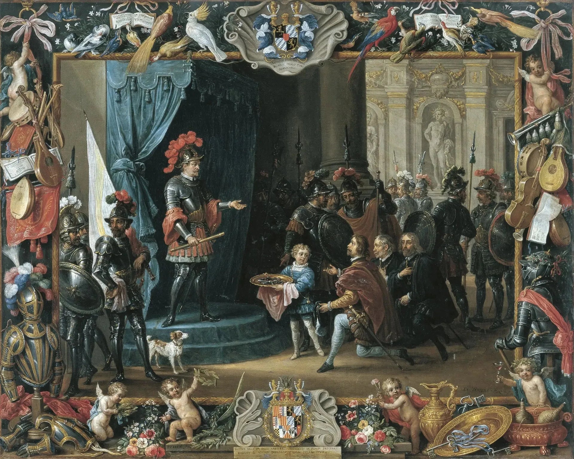 La soumission des rebelles siciliens à Antonio de Moncada en 1411 - David Teniers le Jeune image 1 reproduction artisanale de tableau