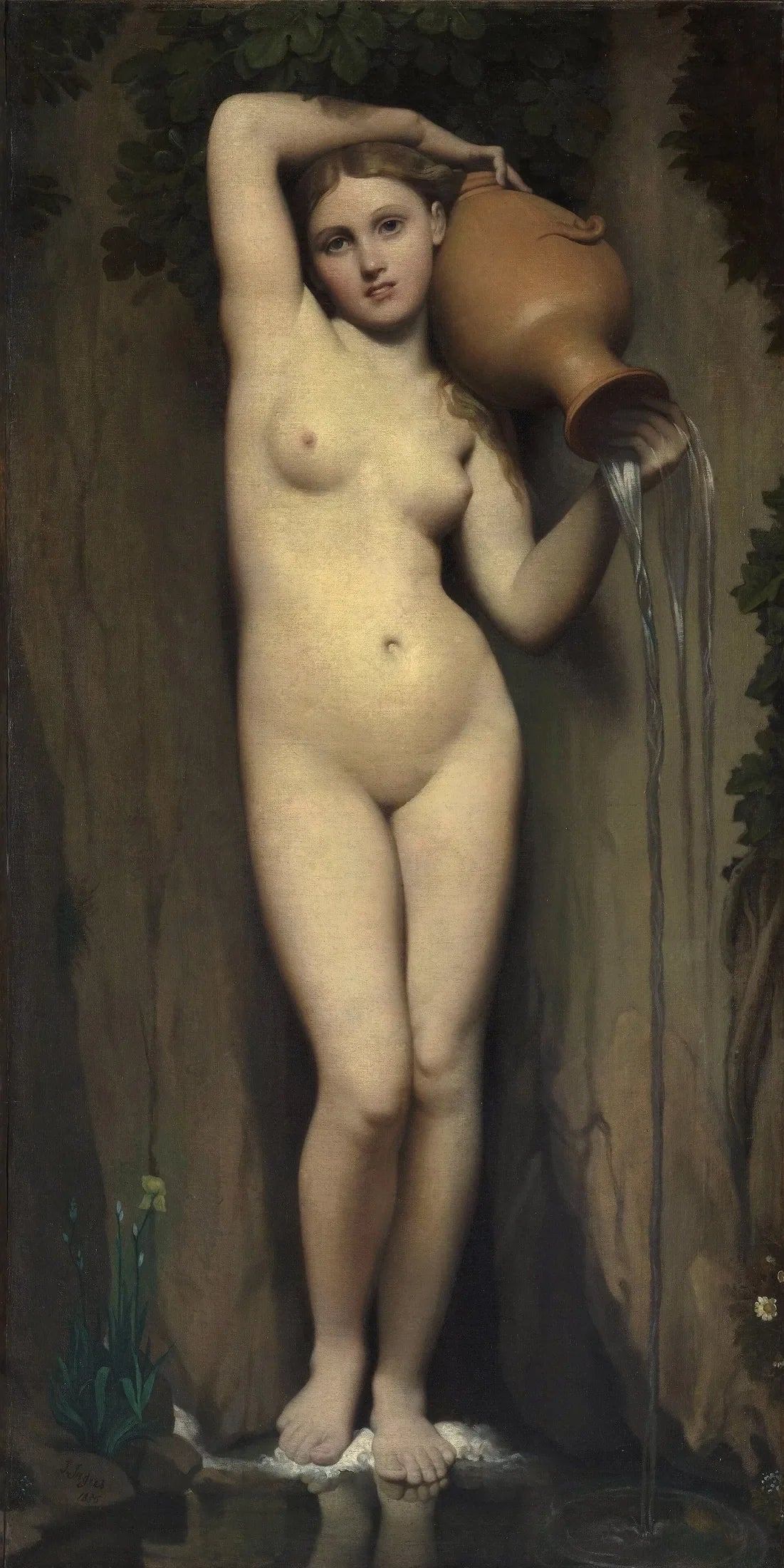 La Source - Jean-Auguste-Dominique Ingres image 1 copie peinte à la main à l’huile