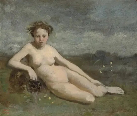La source - Jean-Baptiste Camille Corot image 1 reproduction artisanale de tableau